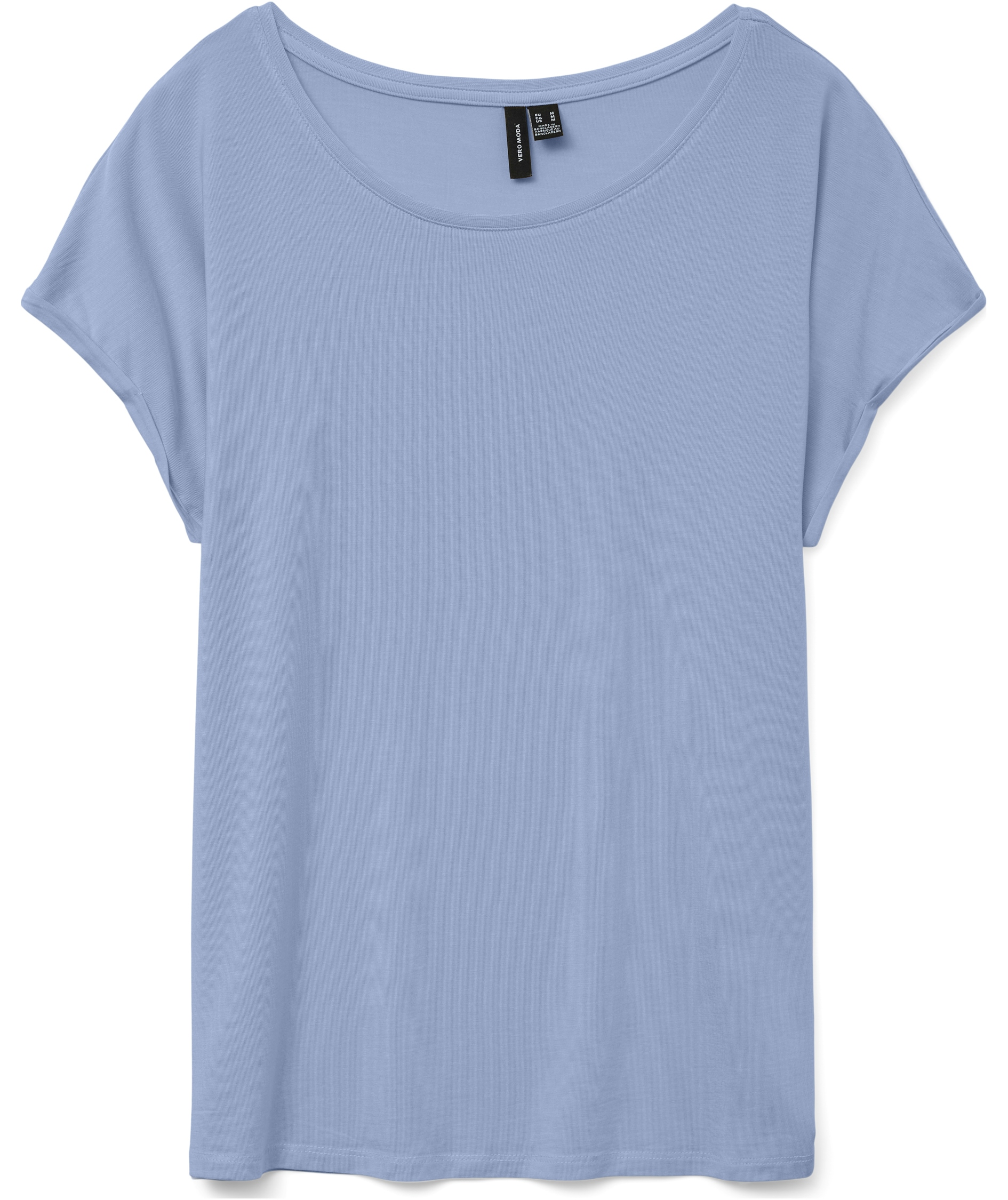 Vero Moda VMAVA PLAIN dame T-shirt, Brunnera Blue, Brunnera Blue, swatch