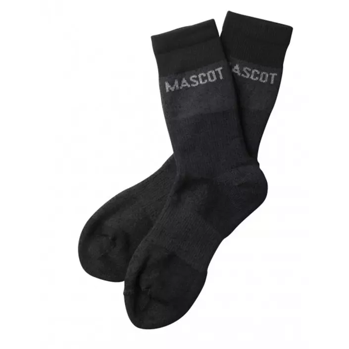Mascot Moshi sokker, Mørk Antrasittgrå Melange, large image number 0