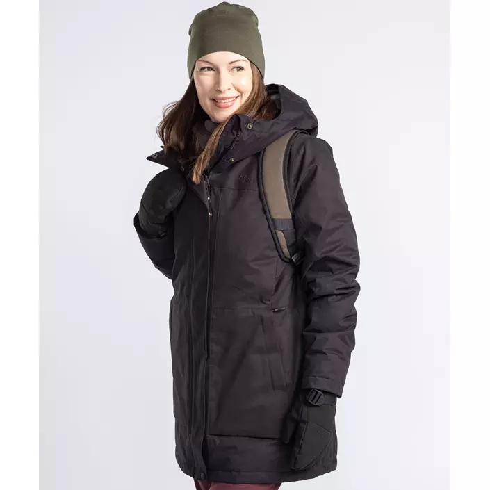 Pinewood dame vinter parkajakke, Black, large image number 4