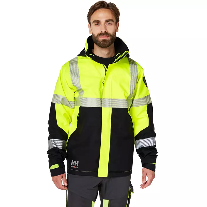 Helly Hansen ICU shell jacket, Hi-vis yellow/charcoal, large image number 1