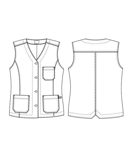 Segers 6014 women's server waistcoat, Black, large image number 2