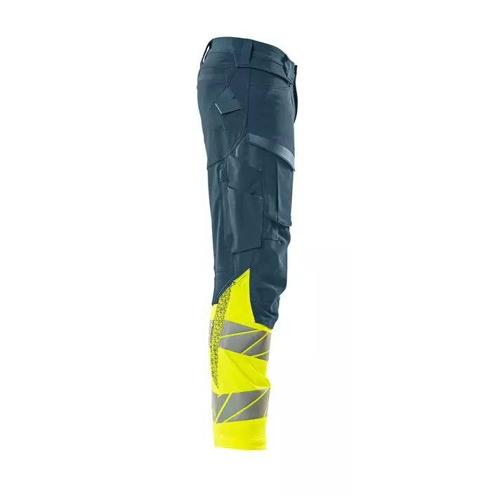 Mascot Accelerate Safe work trousers full stretch, Dark Petroleum/Hi-Vis Yellow, large image number 2