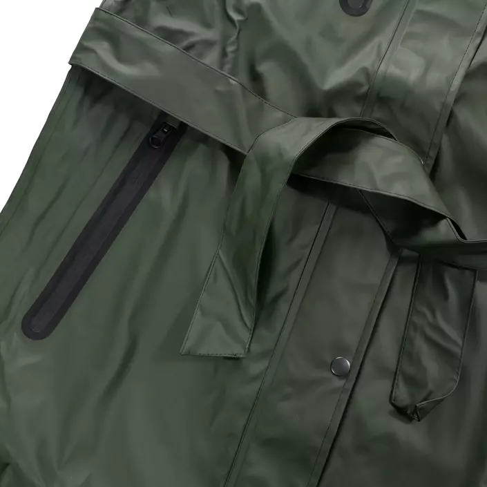 ELKA Recycled PU dame regnfrakke, Oliven, large image number 3