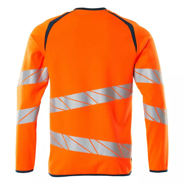 Mascot Accelerate Safe Sweatshirt, Hi-Vis Orange/Dunkelpetroleum, large image number 1