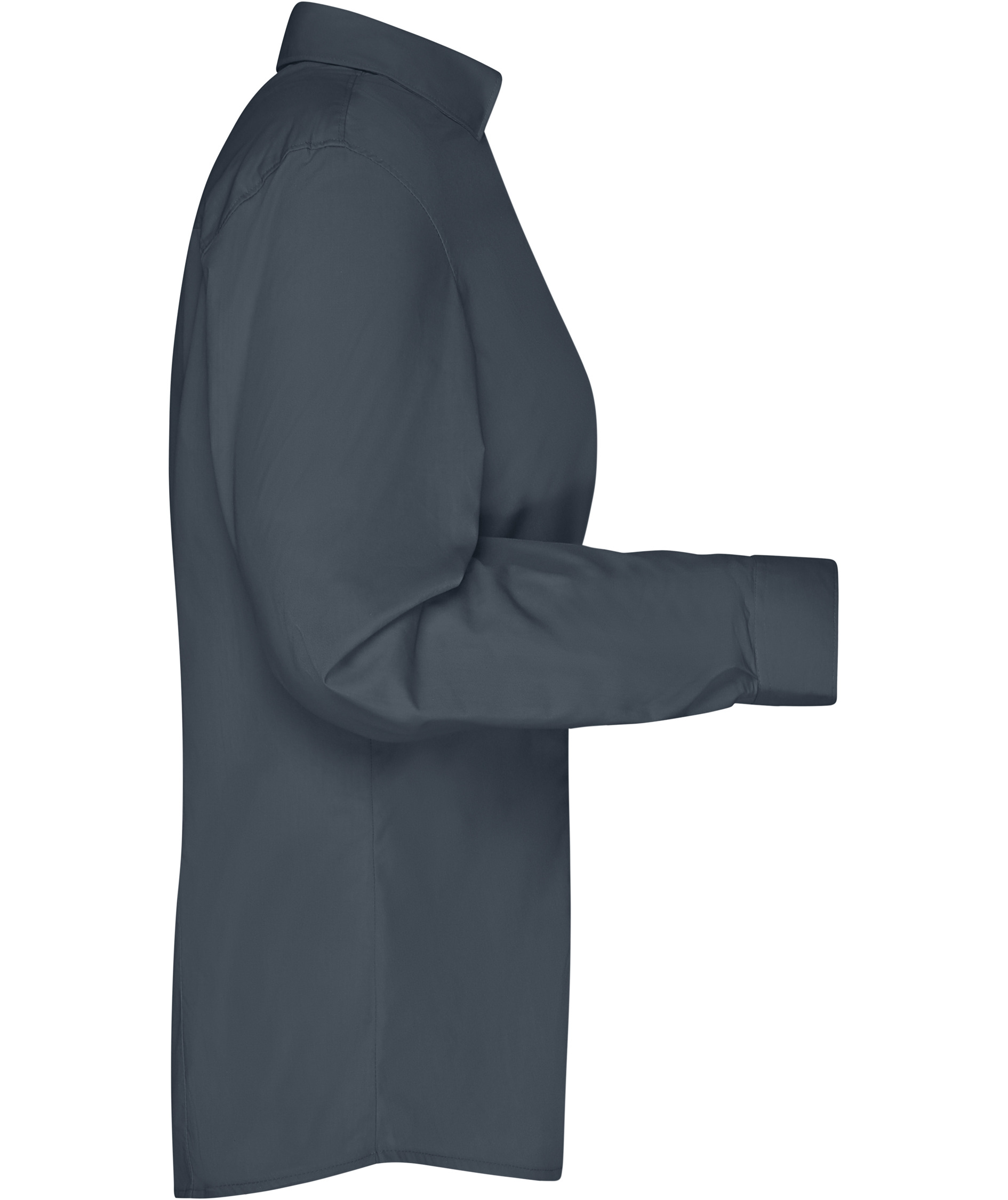 James & Nicholson modern fit dameskjorte, Carbon Gr&aring;, large image number 2