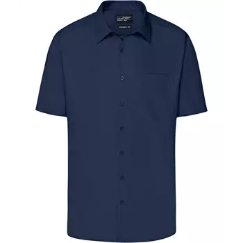 James & Nicholson modern fit short-sleeved shirt, Navy