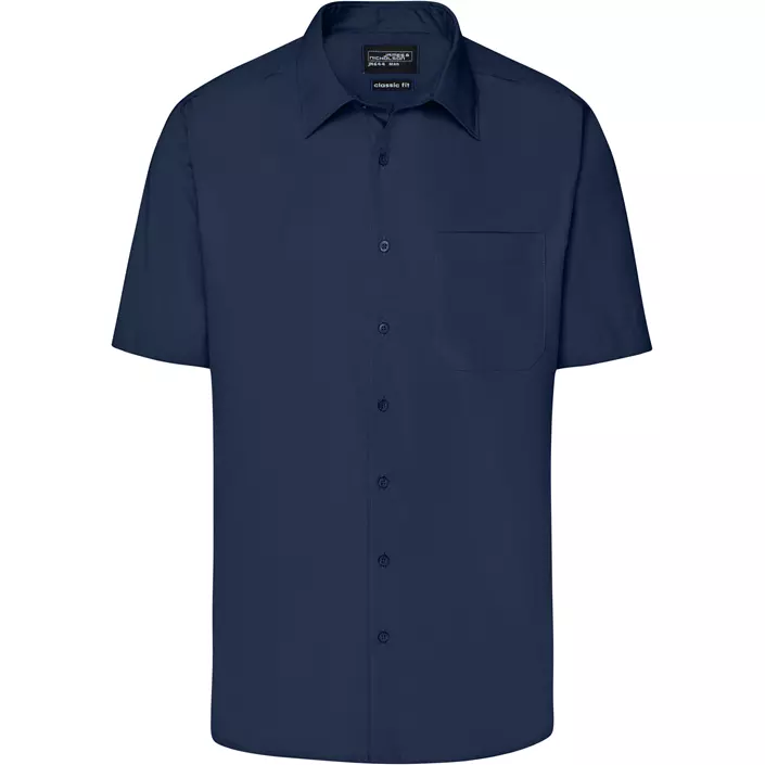 James & Nicholson modern fit short-sleeved shirt, Navy, large image number 0