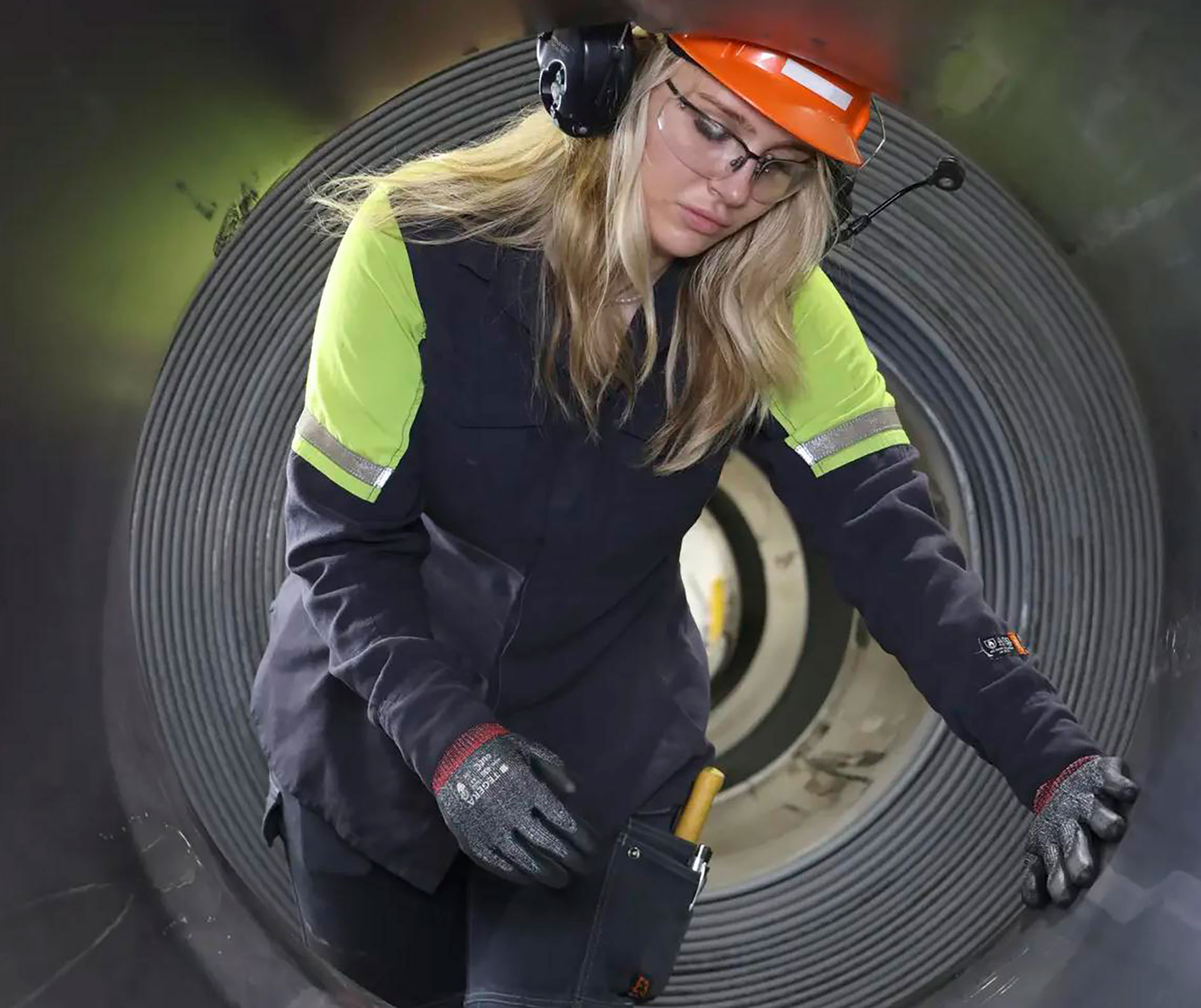 Tegera 435 skj&aelig;rehansker Cut C, Svart/Gr&aring;, large image number 2