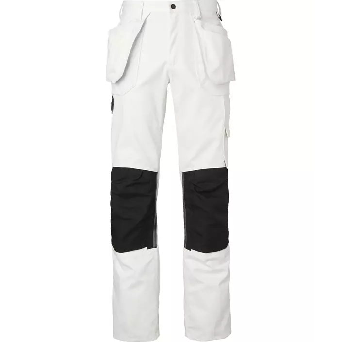 Top Swede craftsman trousers 2515, White/Black, large image number 0