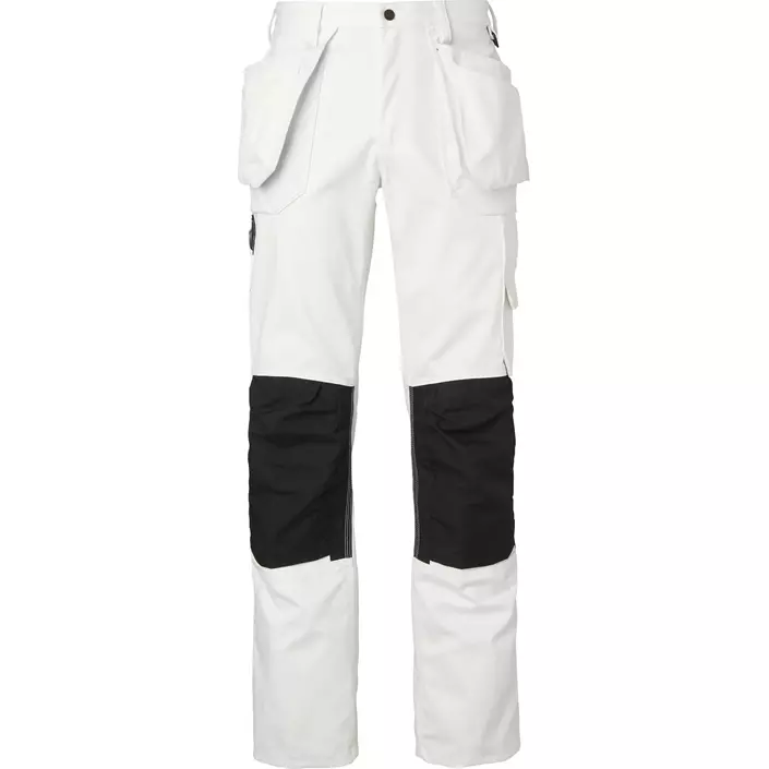 Top Swede craftsman trousers 2515, White/Black, large image number 0