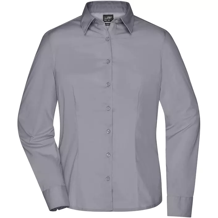 James & Nicholson modern fit dame skjorte, Grå, large image number 0