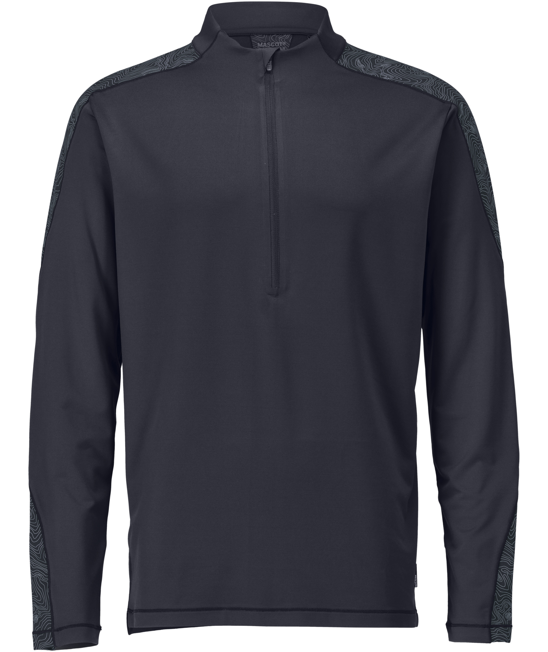 Mascot Customized half zip long-sleeved T-shirt, Dark Marine Blue, large image number 0