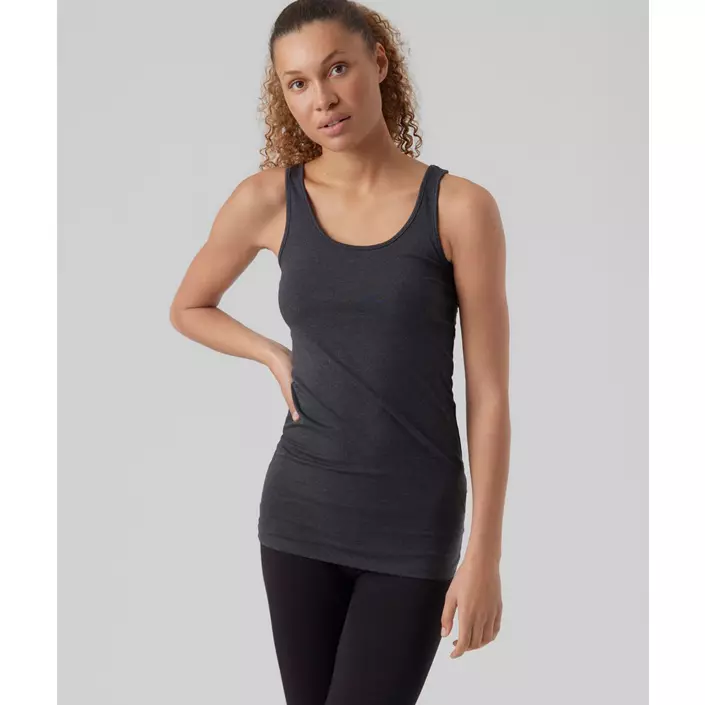 Vero Moda VMMAXI MY SOFT lång linne dam, Dark Grey Melange, large image number 1