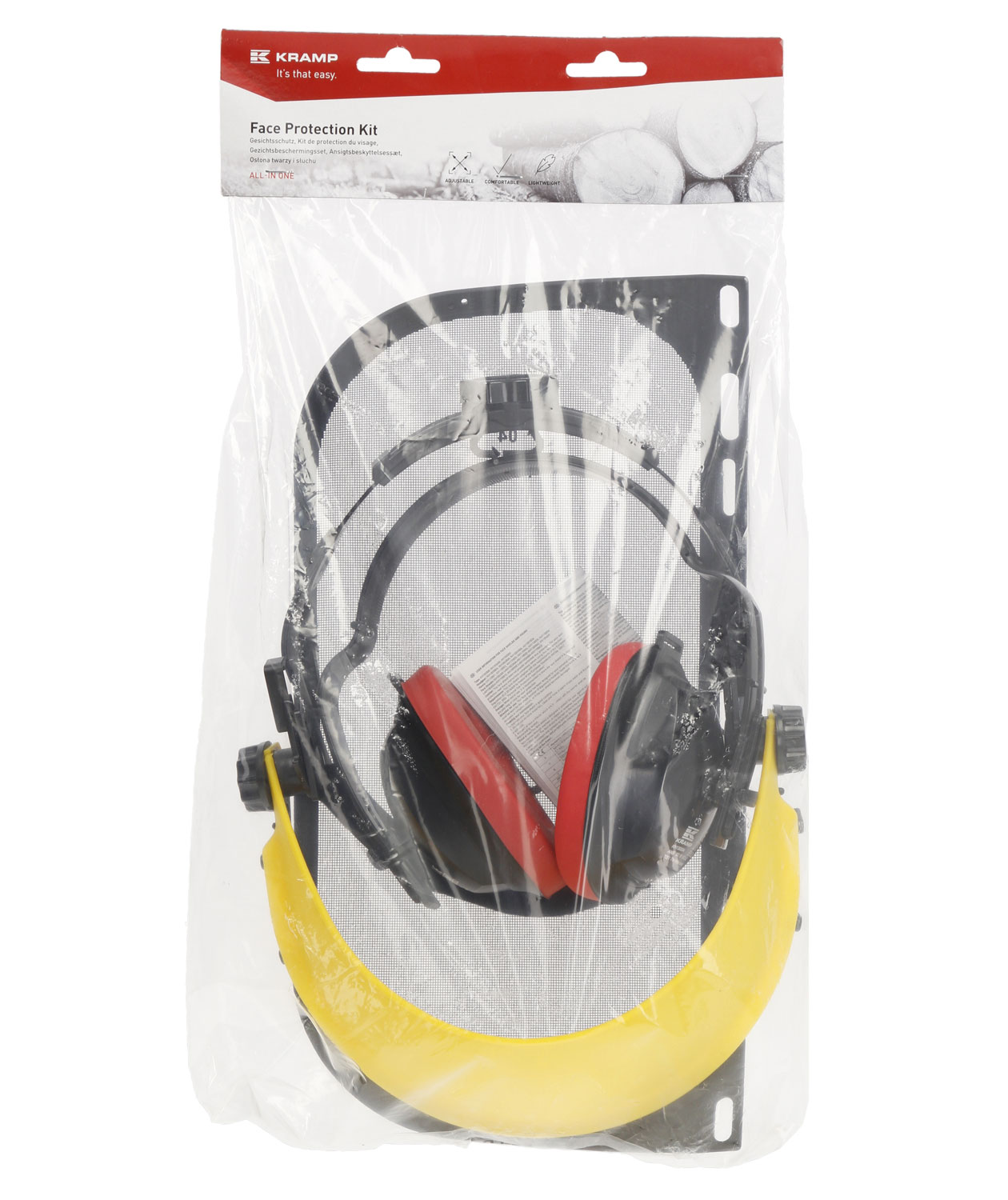 Kramp visirpakke med netvisir, Gul/Sort, Gul/Sort, large image number 2