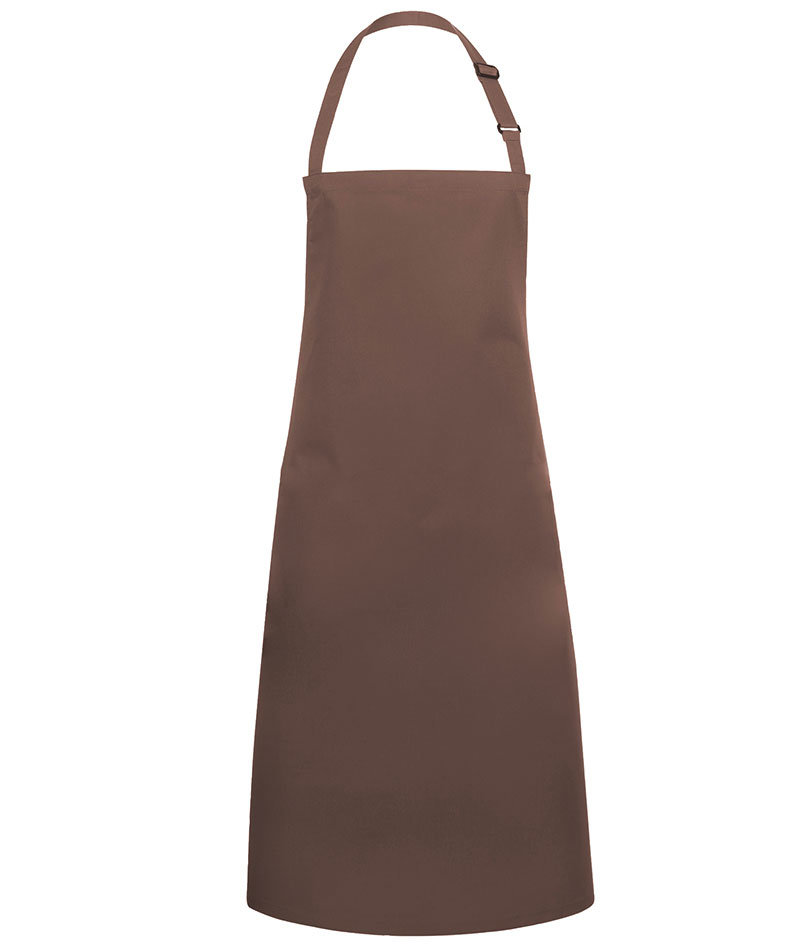 Karlowsky Basic bib apron, Brown, Brown, large image number 0