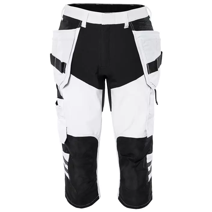 Fristads craftsman knee pants full stretch 2761 LWS, White/Black, large image number 0