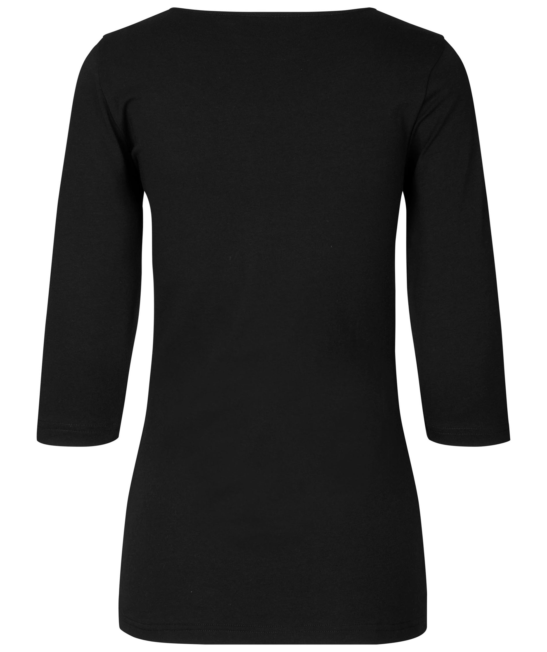 ID 3/4 sleeved women's stretch T-shirt, Black