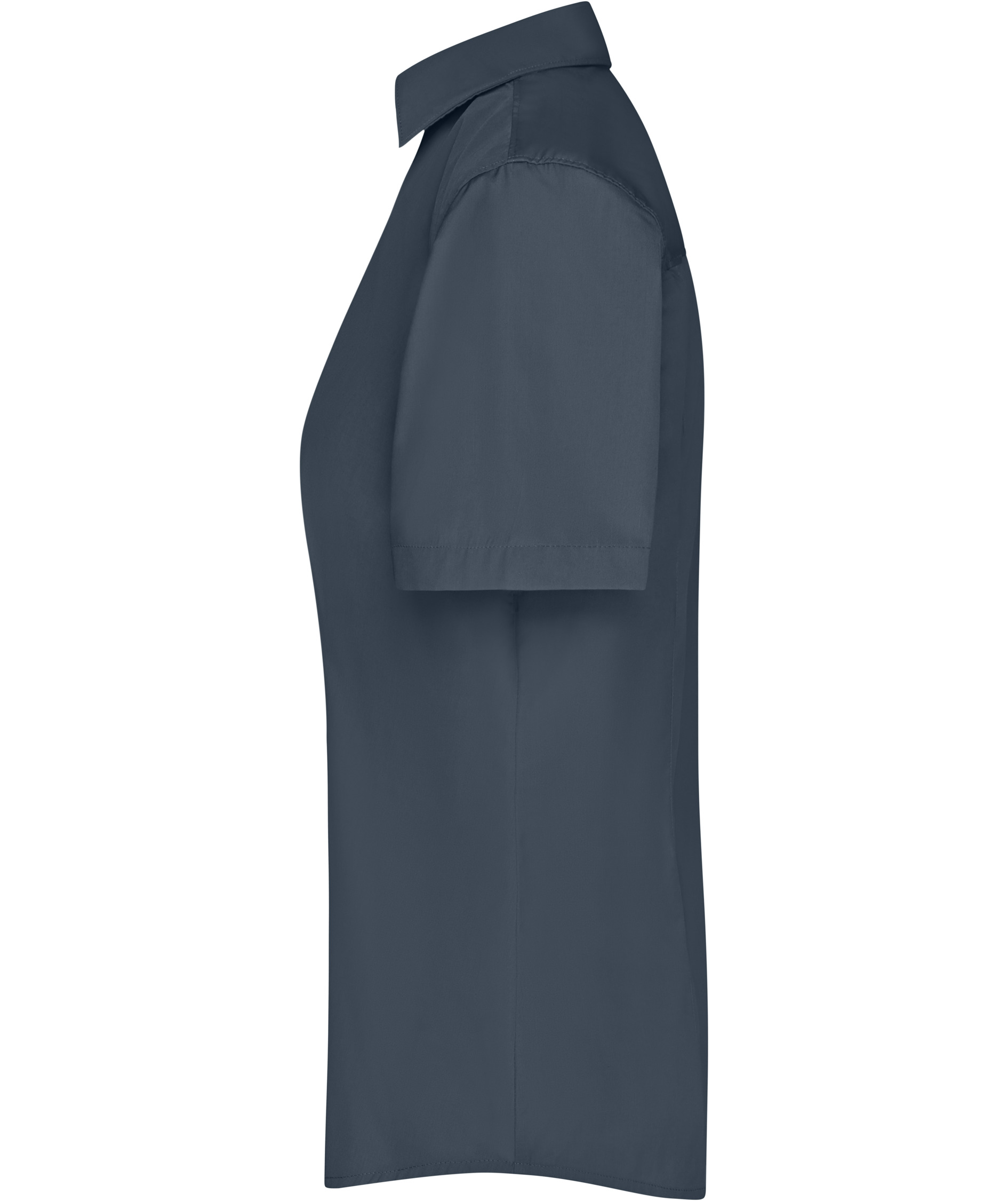 James & Nicholson kortermet Modern fit dameskjorte, Carbon Gr&aring;, large image number 3