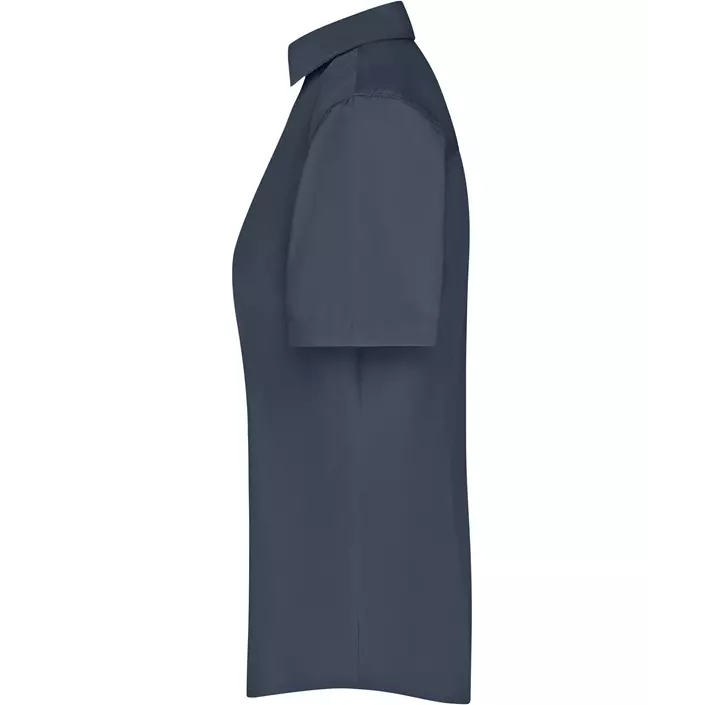 James & Nicholson kurzärmeliges Modern fit Damenhemd, Karbon Grau, large image number 3