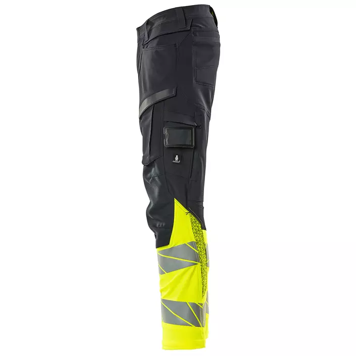Mascot Accelerate Safe work trousers full stretch, Dark Marine/Hi-Vis Yellow, large image number 2