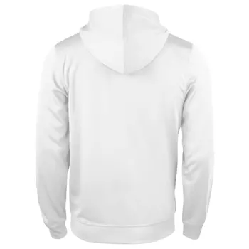 Clique Basis Active hoodie with full zipper, White