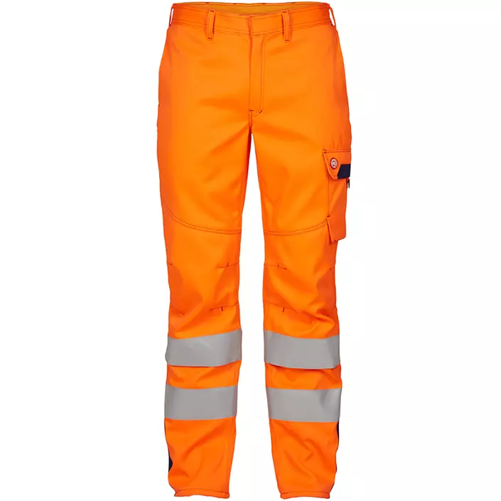 Engel Safety+ arbetsbyxa, Varsel Orange/Marinblå, large image number 0
