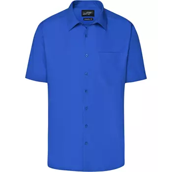 James & Nicholson modern fit short-sleeved shirt, Royal Blue