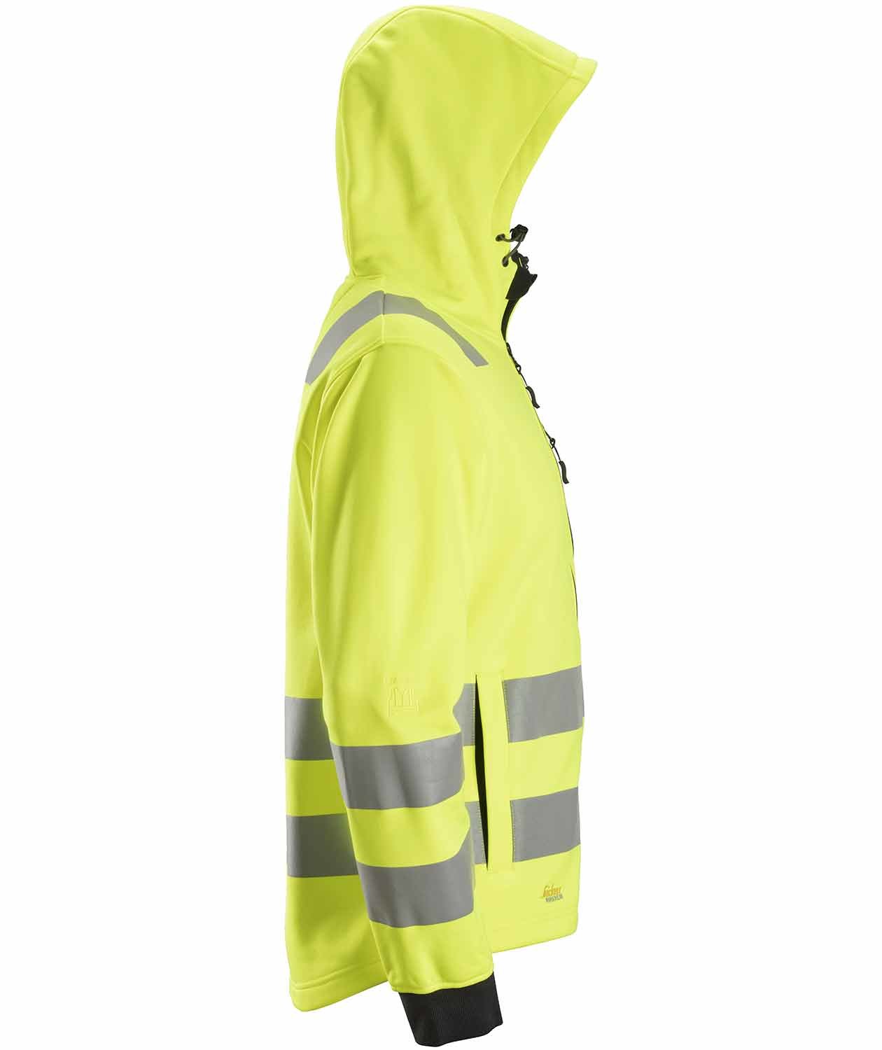 Snickers AllroundWork hoodie 8039, Hi-Vis Yellow, large image number 4