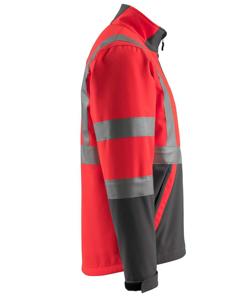 Mascot Safe Light Kiama softshelljakke, Hi-vis R&oslash;d/M&oslash;rk antracit, large image number 3
