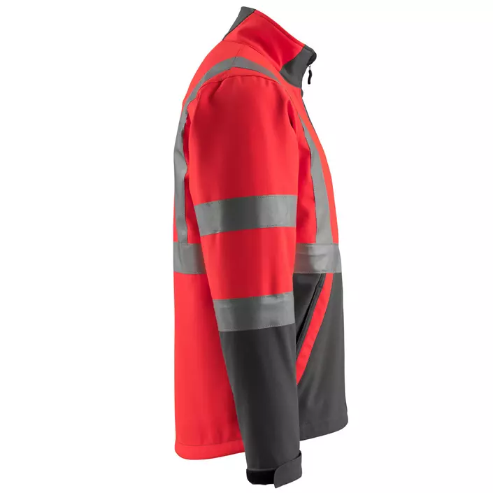 Mascot Safe Light Kiama softshell jacket, Hi-vis red/Dark anthracite, large image number 3