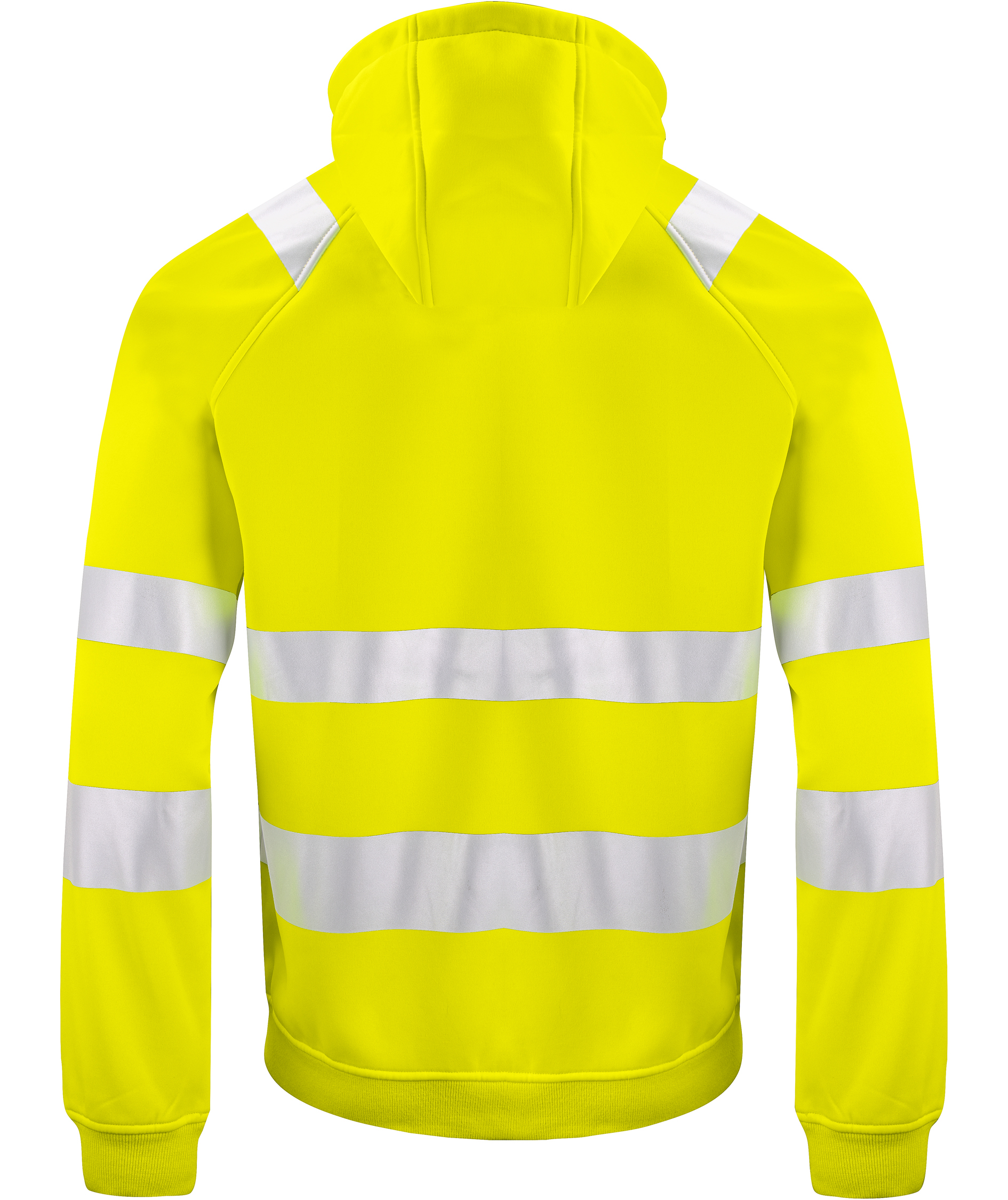 ProJob hoodie med dragkedja, Varsel Gul/Svart