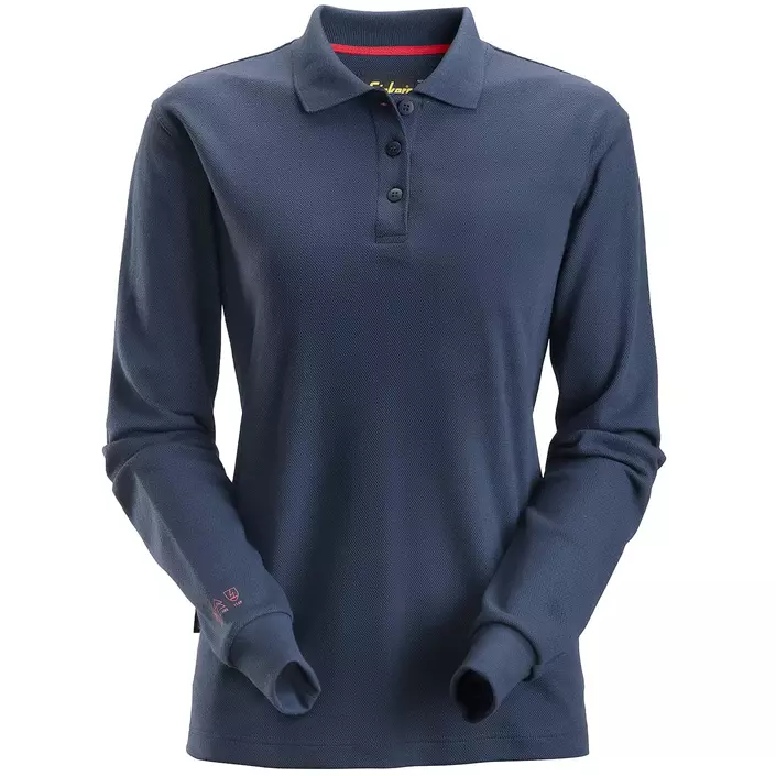 Snickers ProtecWork long-sleeved women's poloshirt, Navy, large image number 0