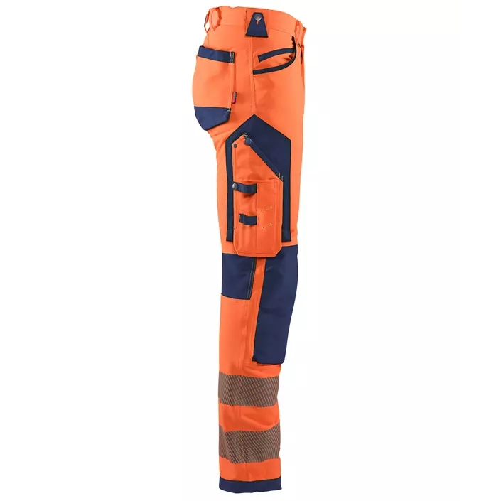 Blåkläder work trousers full stretch, Hi-vis Orange/Marine, large image number 2