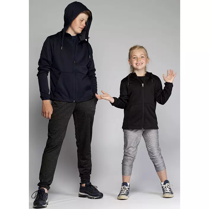 IK hoodie med glidelås til barn, Navy, large image number 2