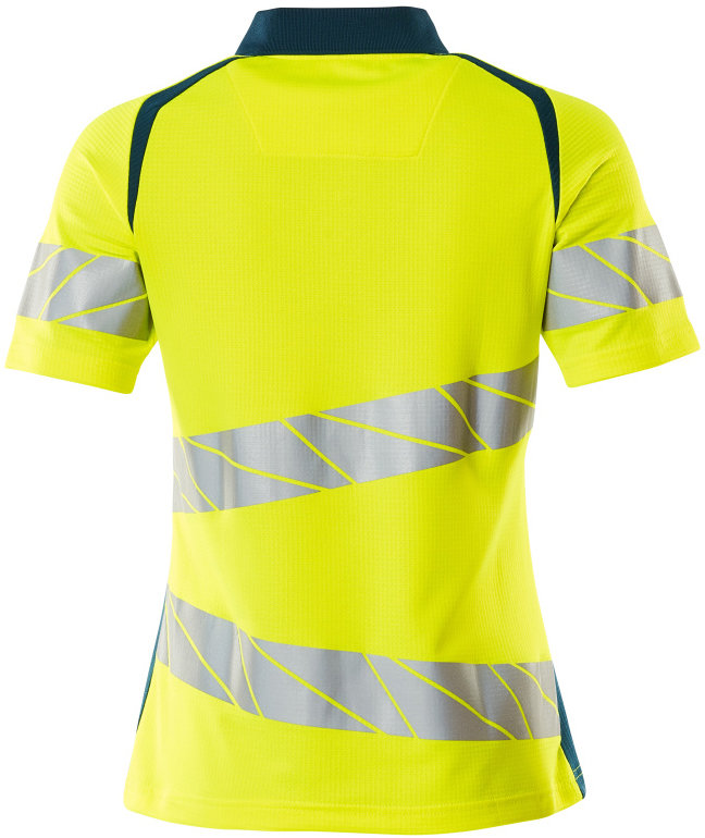 Mascot Accelerate Safe women's polo shirt, Hi-Vis Yellow/Dark Petroleum, large image number 1