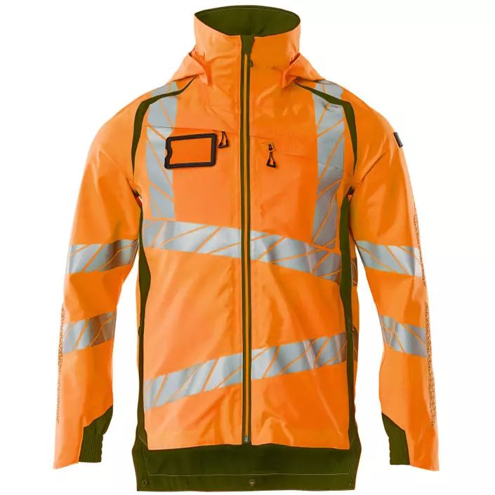 Mascot Accelerate Safe shell jacket, Hi-Vis Orange/Moss, large image number 0