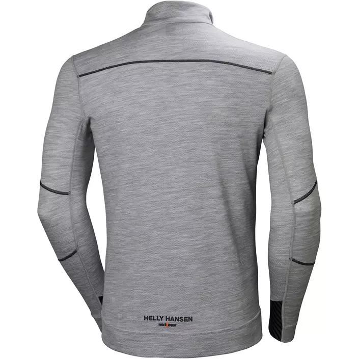 Helly Hansen Lifa half zip undershirt with merino wool, Grey Melange, large image number 1