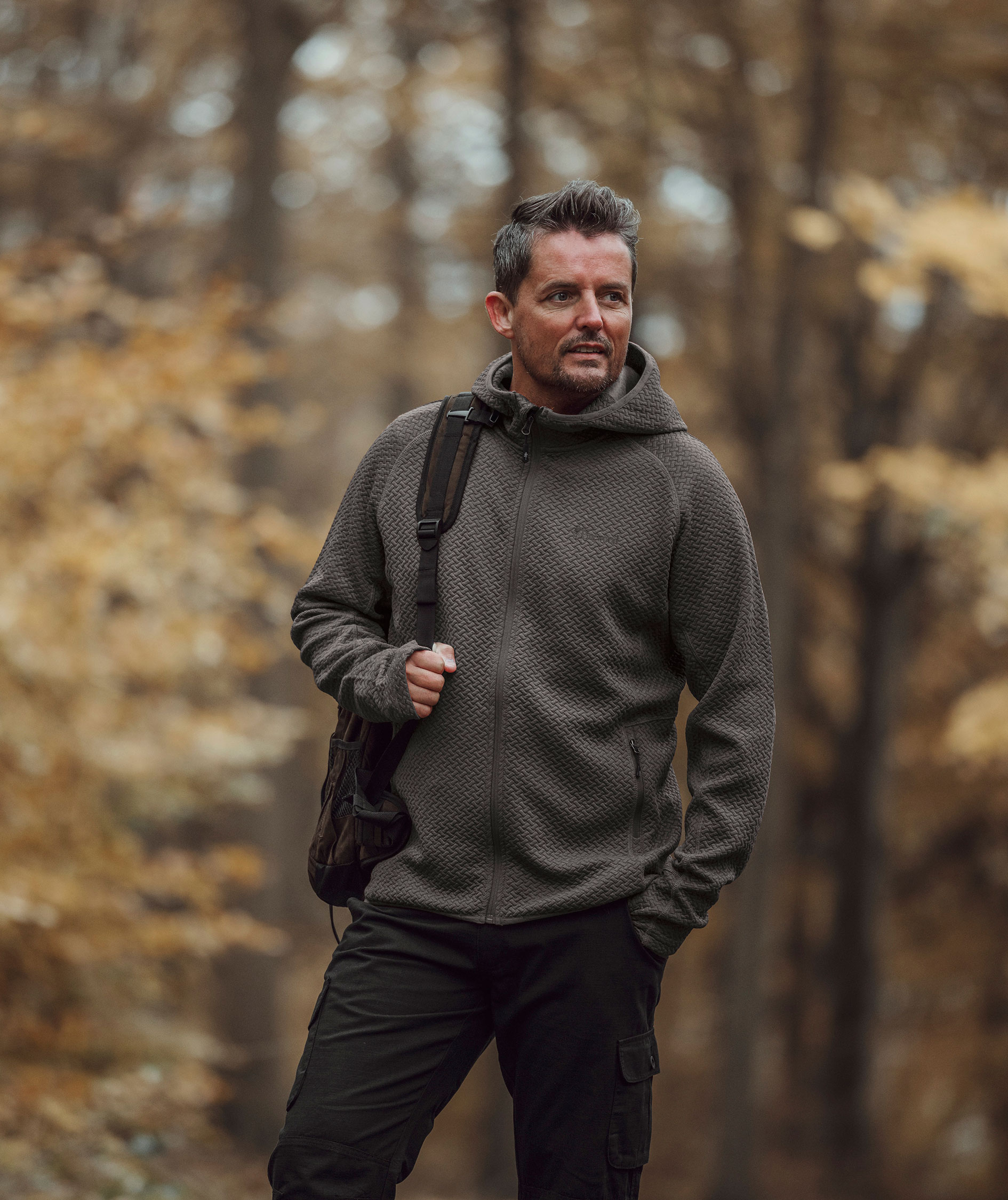 Pinewood Everyday Travel h&aelig;ttetr&oslash;je med lyn, Grey melange , large image number 1