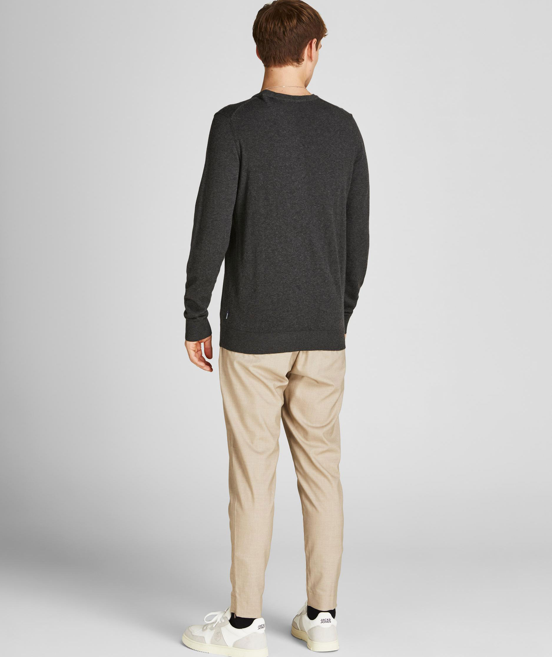 Jack & Jones JJEEMIL stickad tr&ouml;ja, Dark Grey Melange, large image number 2