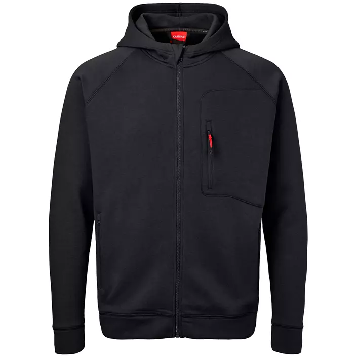Kansas Icon X hoodie / huvtröja med blixtlås, Svart, large image number 0