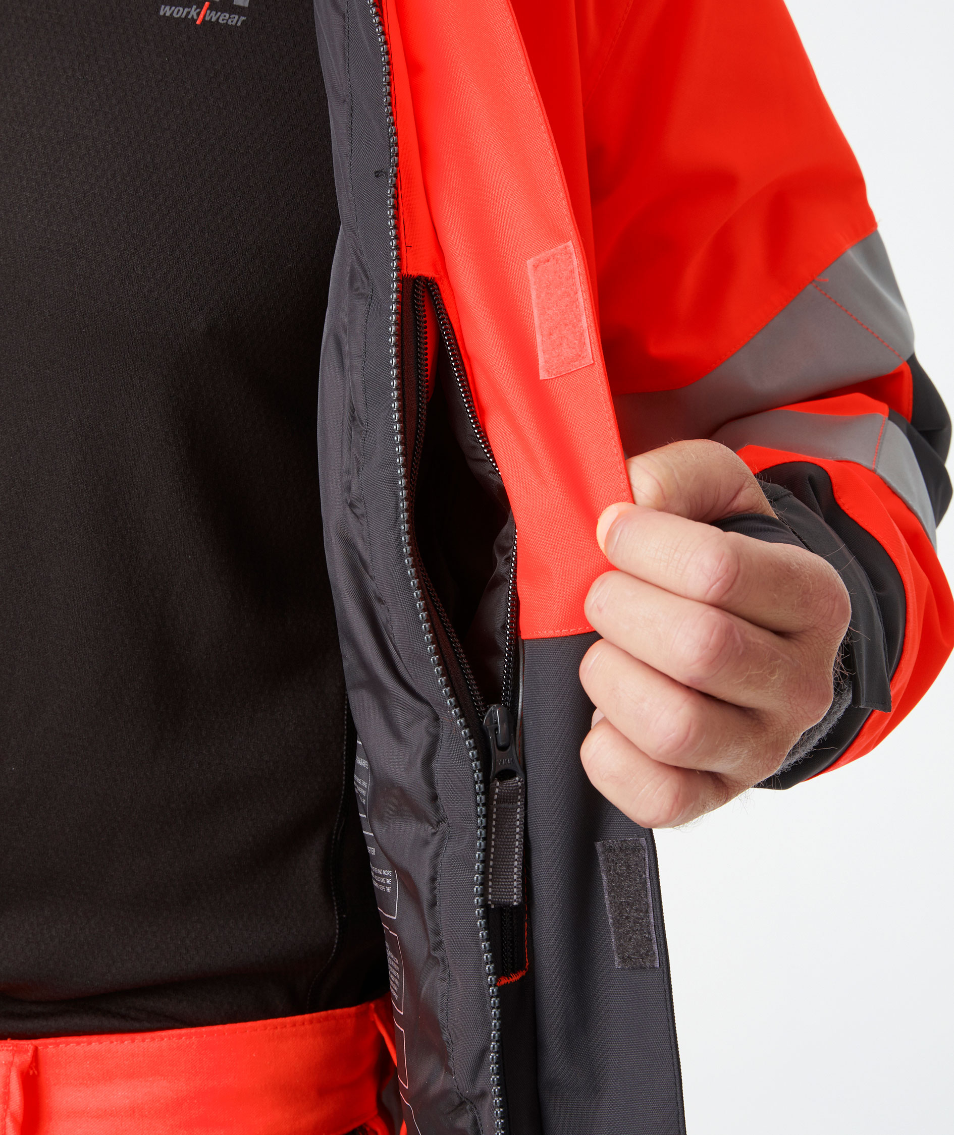 Helly Hansen Alna 2.0 winter jacket, Hi-vis red/charcoal, large image number 5