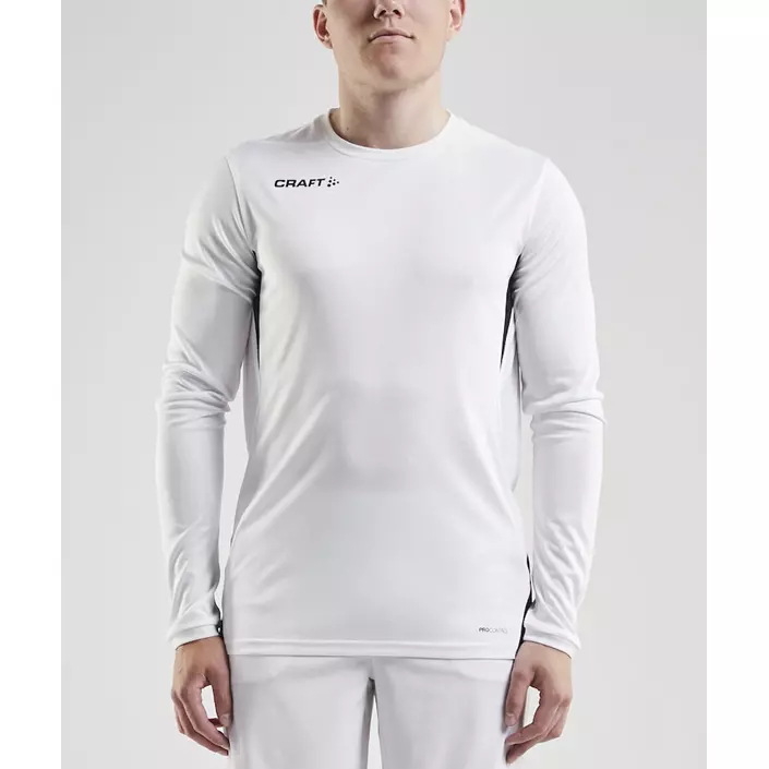 Craft Pro Control Impact langærmet T-shirt, Hvid/Sort, large image number 1
