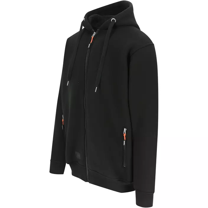 HEROCK Otis hoodie med dragkedja, Black, large image number 3