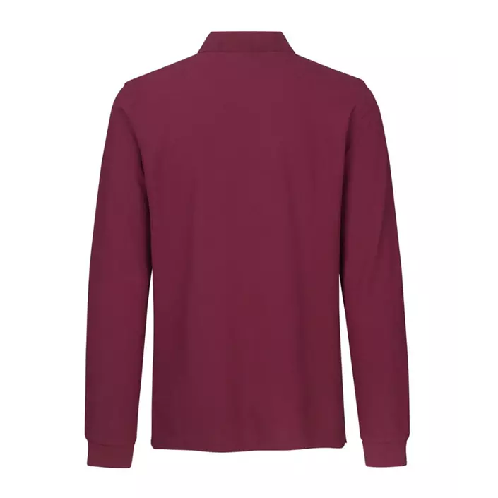 ID long-sleeved polo shirt with stretch, Bordeaux, large image number 2