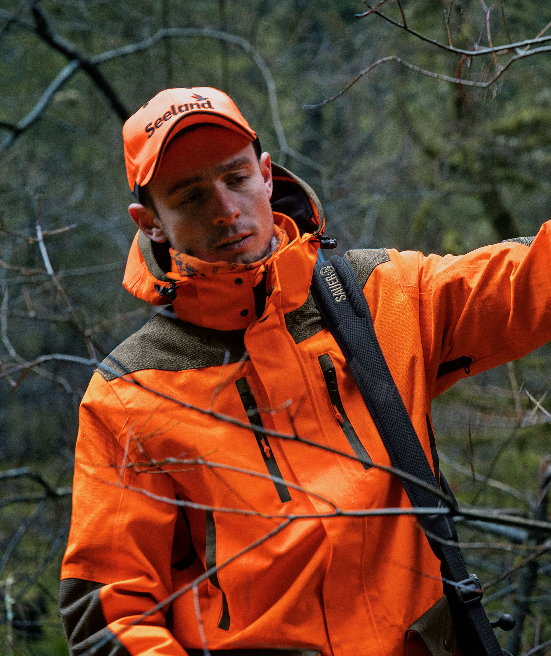 Seeland Venture Rover jacket, Hi-Vis Orange/Pine Green, large image number 11
