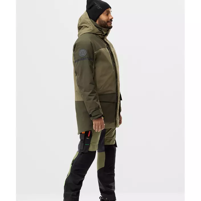 Snickers AllroundWork parkajakke 1801, Khaki Green/Dark Khaki Green, large image number 4