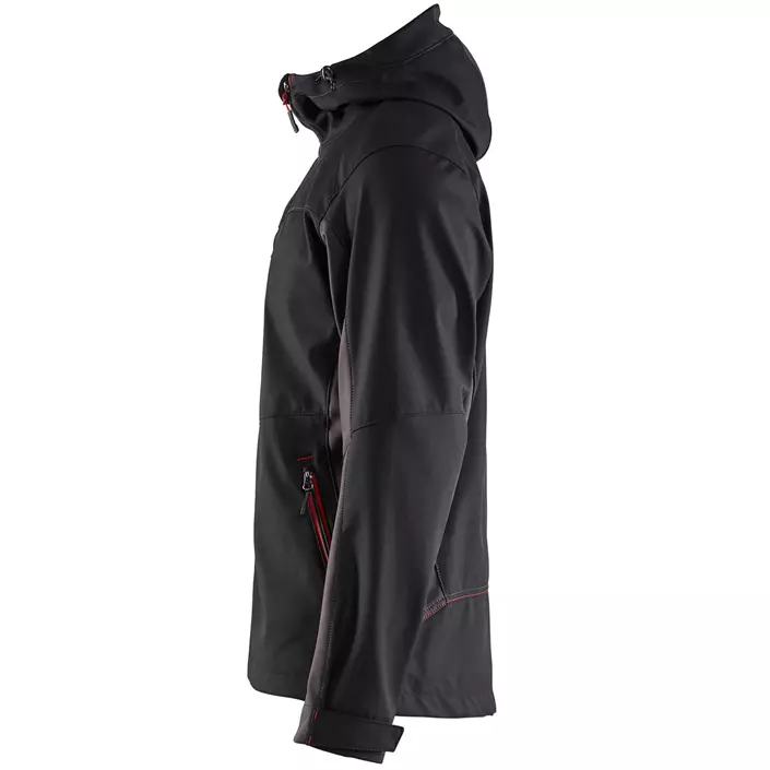 Blåkläder Unite softshell jacket, Black/Red, large image number 2