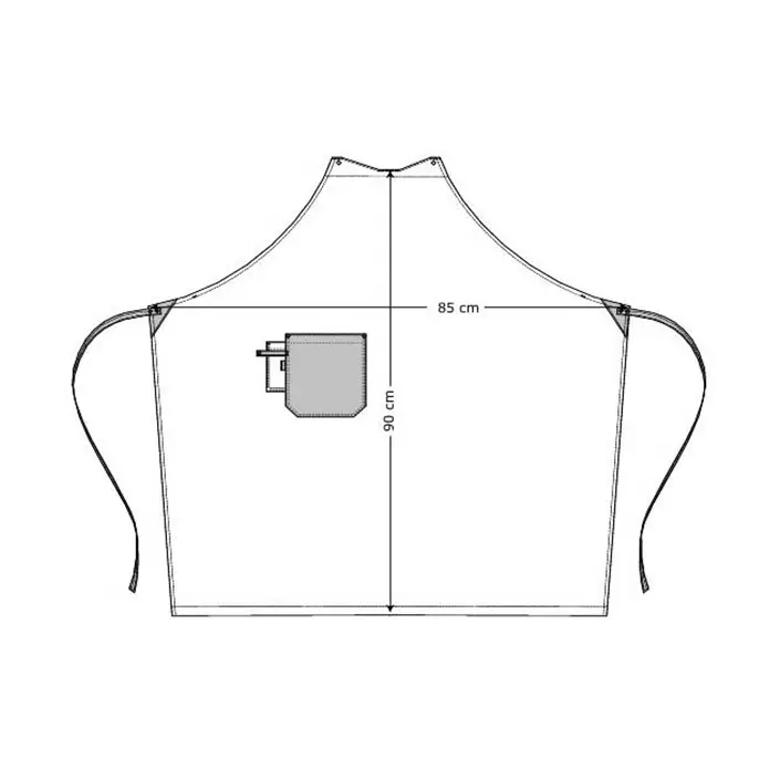 Kentaur Raw snap-on bib apron with pockets, Hunting Green, Hunting Green, large image number 2