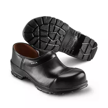 Sika Comfort safety clogs with heel cover S3, Black