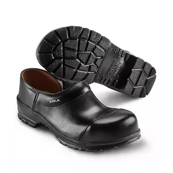 Sika Comfort safety clogs with heel cover S3, Black